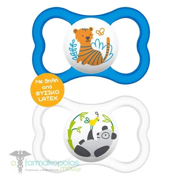 Mam Air Orthodontic Rubber Soother 16m+ (276L), 2pcs - 013 Μπλέ - Διάφανο