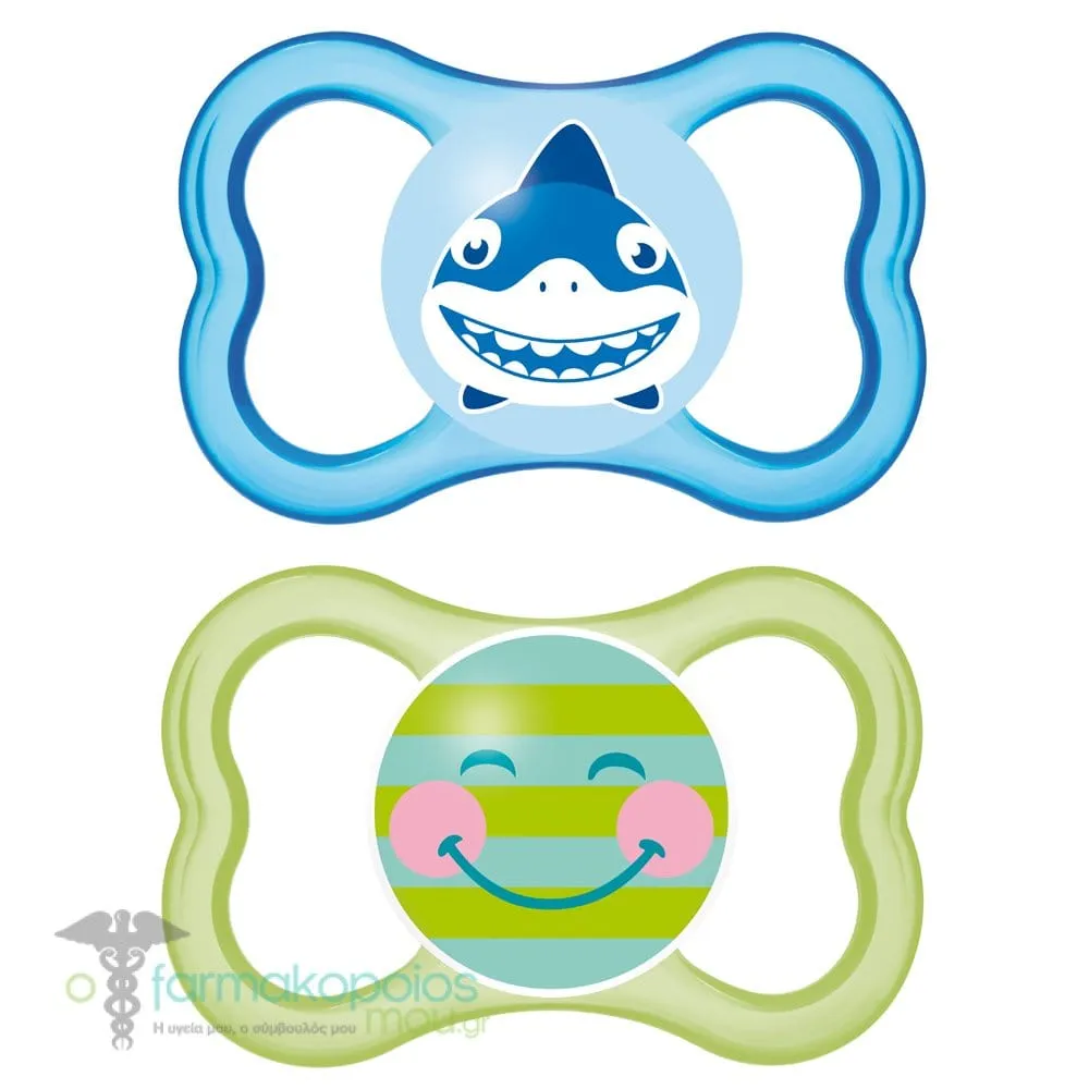 Mam Air Orthodontic Rubber Soother 16m+ (276L), 2pcs - Πρασινο