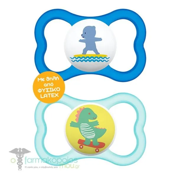 Mam Air Orthodontic Rubber Soother 16m+ (276L), 2pcs - Μπλε-Γαλάζιο