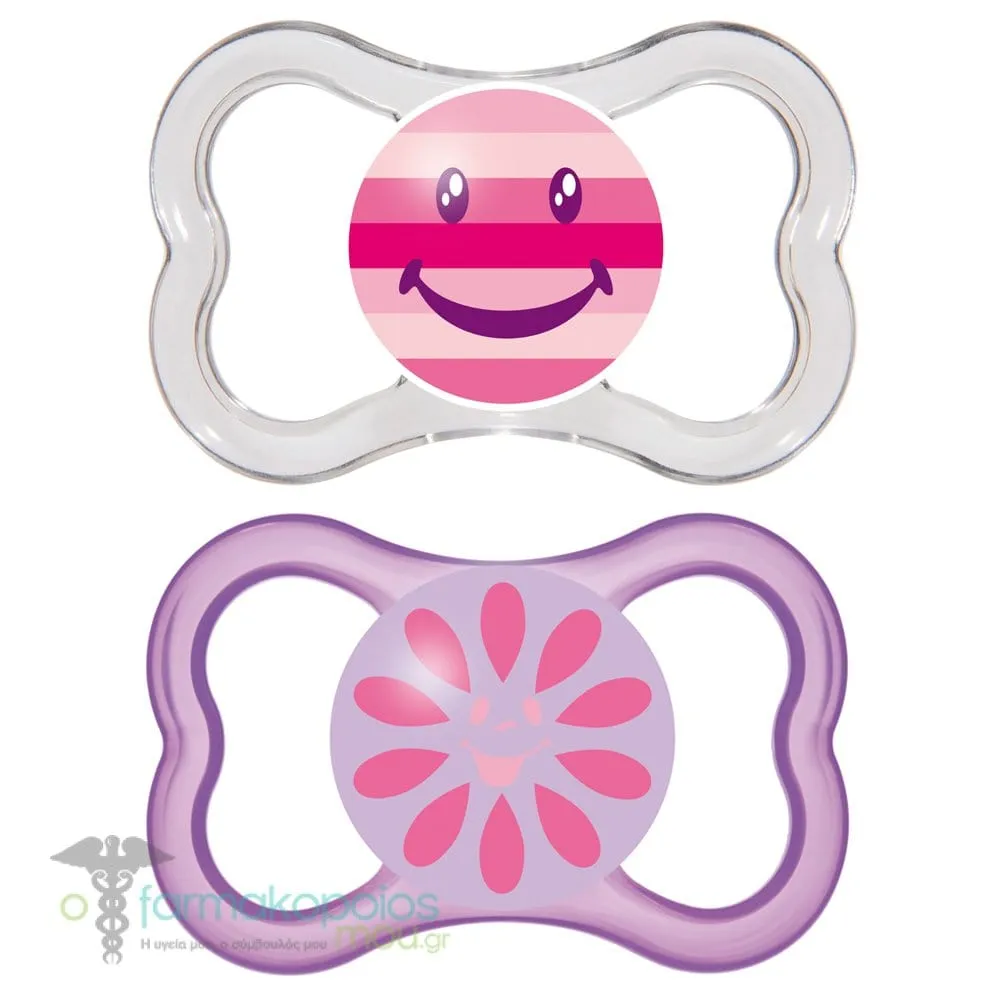 Mam Air Orthodontic Rubber Soother 16m+ (276L), 2pcs - Μώβ