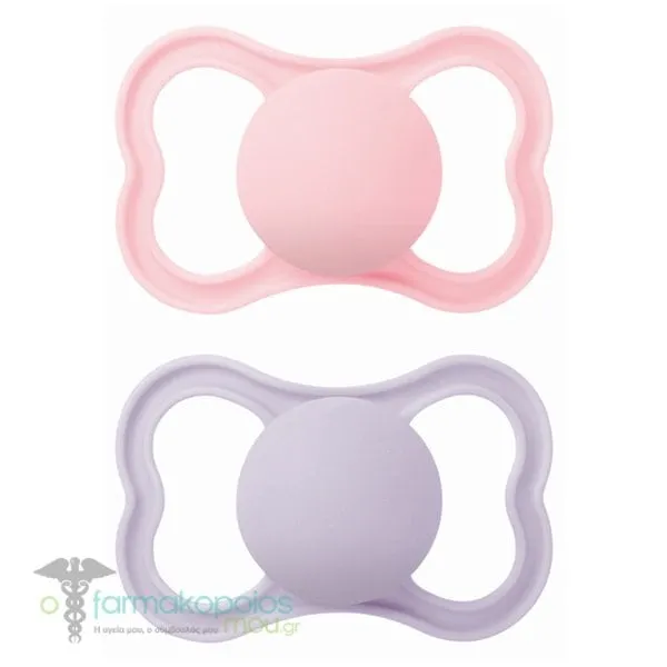 Mam Air Orthodontic Rubber Soother 16m+ (276L), 2pcs - Ρόζ-Μώβ