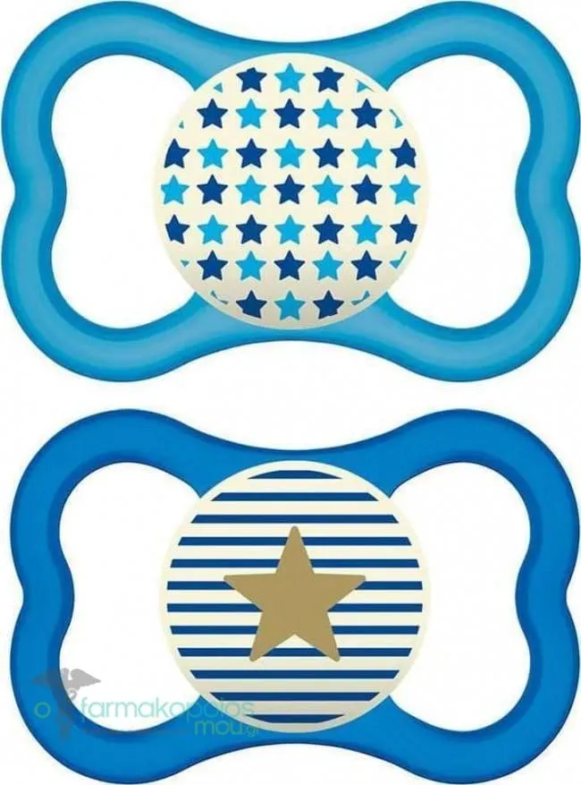 Mam Air Night Silicone Soother 16m+ (277S), 2pcs - Μπλέ
