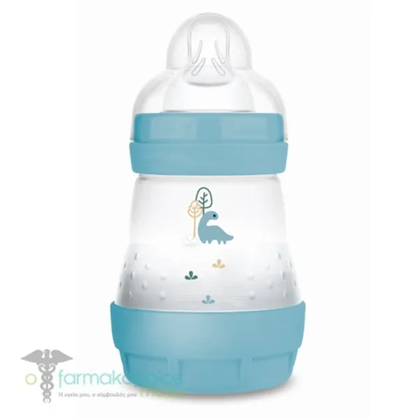 Mam Anti-Colic Baby Bottle Silicone Teat 0m+ (350S), 160ml - Γαλάζιο