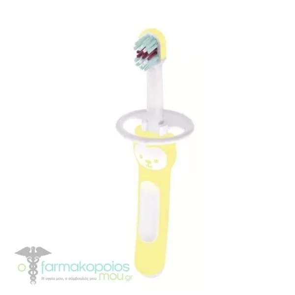 Mam Baby's Brush Βρεφική Οδοντόβουρτσα Με Ασπίδα Προστασίας 6m+ (606), 1τεμ - Κίτρινο