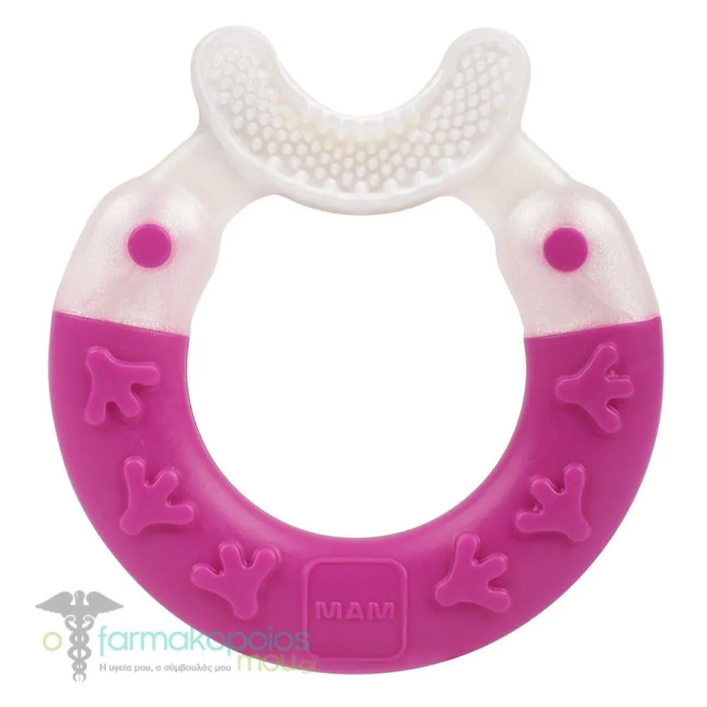 Mam Bite & Brush Teether 3m+, 1pc - Φούξια