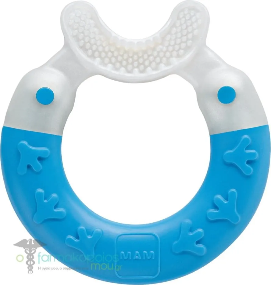 Mam Bite & Brush Teether 3m+, 1pc - Μπλέ