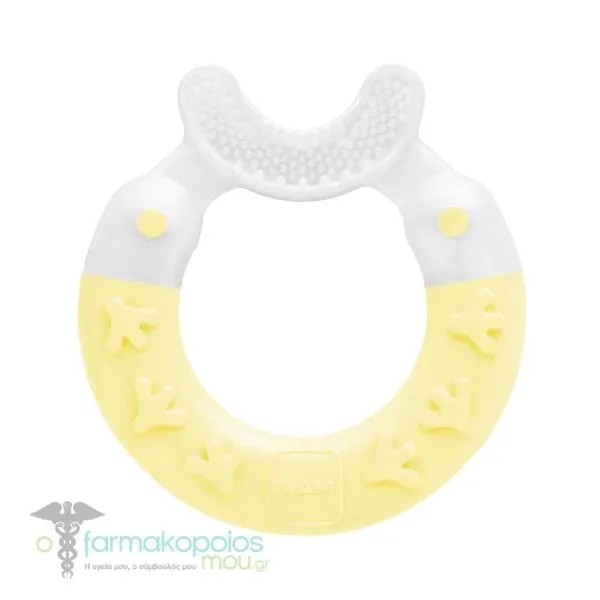 Mam Bite & Brush Teether 3m+, 1pc - Κίτρινο