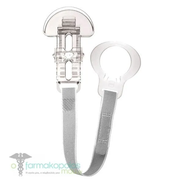 Mam Soother Clip 0m+, 1pc - 015 Γκρί - Διάφανο