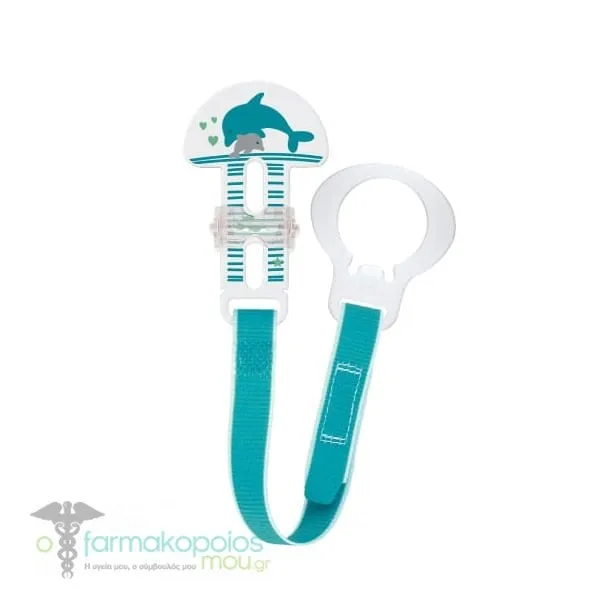 Mam Soother Clip 0m+, 1pc - 021 Δελφίνι Τιρκουάζ