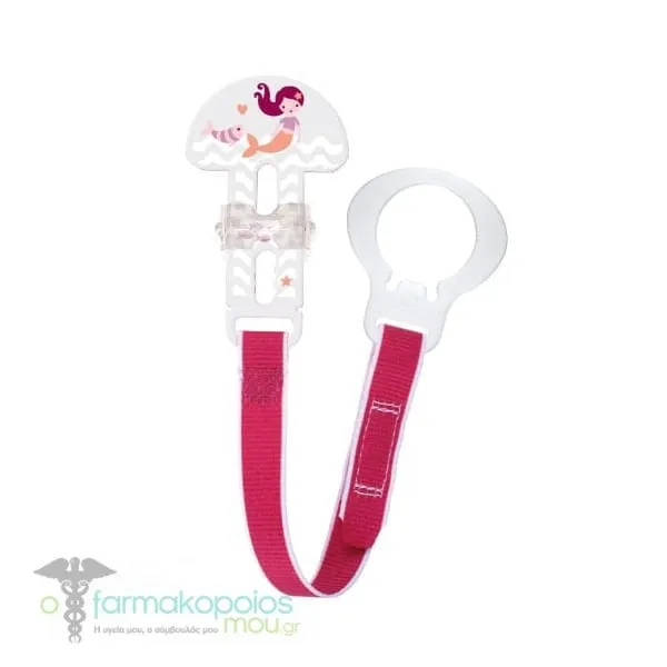 Mam Soother Clip 0m+, 1pc - 023 Γοργόνα Ροζ