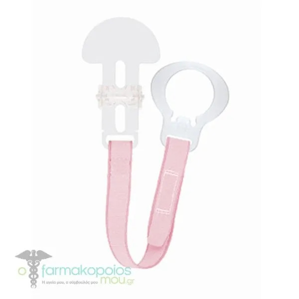 Mam Soother Clip 0m+, 1pc - Ρόζ-Διάφανο
