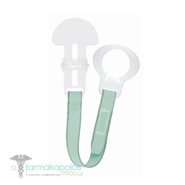 Mam Soother Clip 0m+, 1pc - Διάφανο-Γαλαζοπράσινο