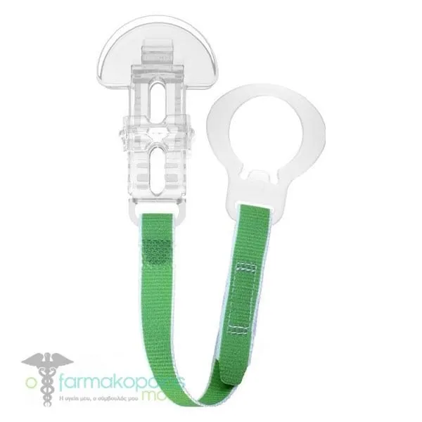 Mam Soother Clip 0m+, 1pc - Λαχανί-Διάφανο