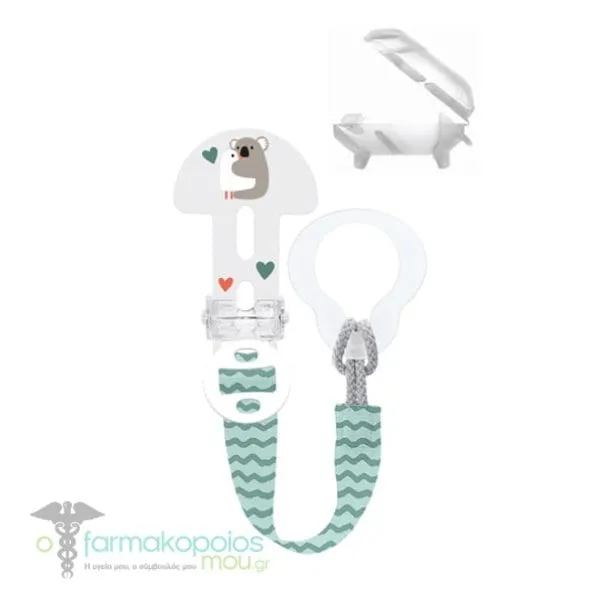 Mam Clip it! & Cover (335) Soother Clip & Teat Cover 0m+, 1pc - Πράσινο Κοάλα