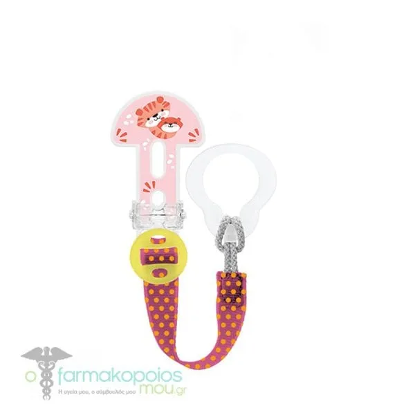 Mam Clip it! & Cover (335) Soother Clip & Teat Cover 0m+, 1pc - Ρόζ