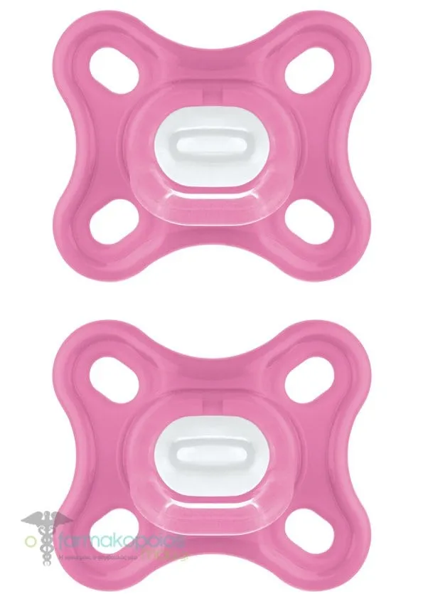 Mam Comfort Orthodontic Silicone Soother 0-2m (126S), 2pcs - Ρόζ