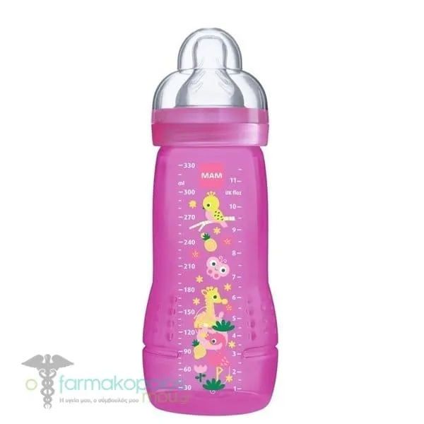 Mam Easy Active Baby Bottle Πλαστικό Μπιμπερό για Bρέφη 4+ μηνών, 330ml - 22