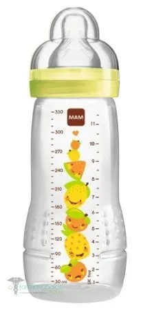 Mam Easy Active Silicone Baby Bottle 4m+, 330ml - Πρασινο