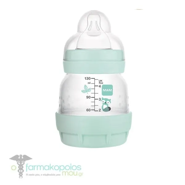Mam Easy Start Anti-Colic Baby Bottle 0m+, 130ml - Τιρκουάζ