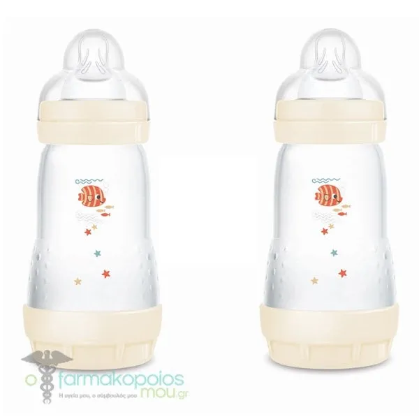 Mam Σετ Baby Bottle Easy Start™ Anti-Colic για 2m+, 2 x 260ml - Ανοιχτό Ροζ