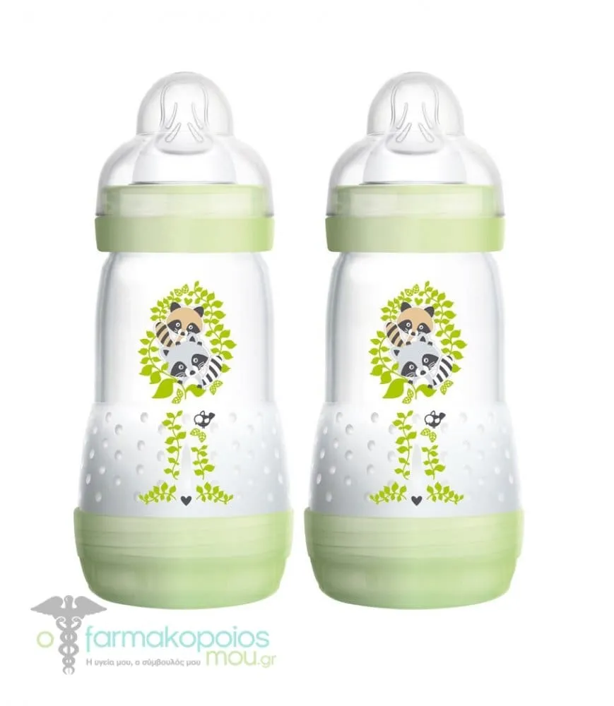 Mam Σετ Baby Bottle Easy Start™ Anti-Colic για 2m+, 2 x 260ml - Πρασινο