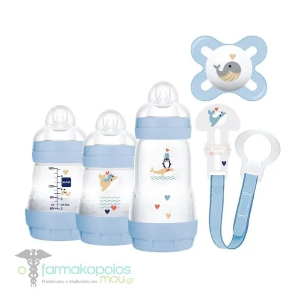 Mam Newborn Gift Set 0+ (No.660), 5pcs - Μπλέ