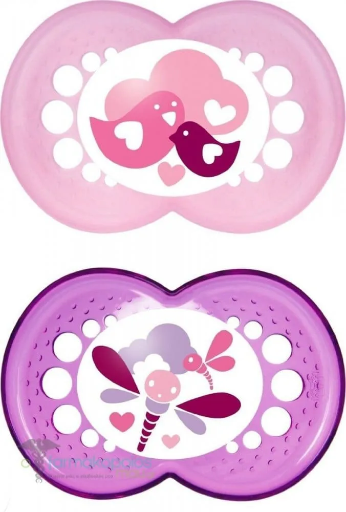 Mam Original Orthodontic Rubber Pacifier 16m+ (251L), 2pcs - Μώβ