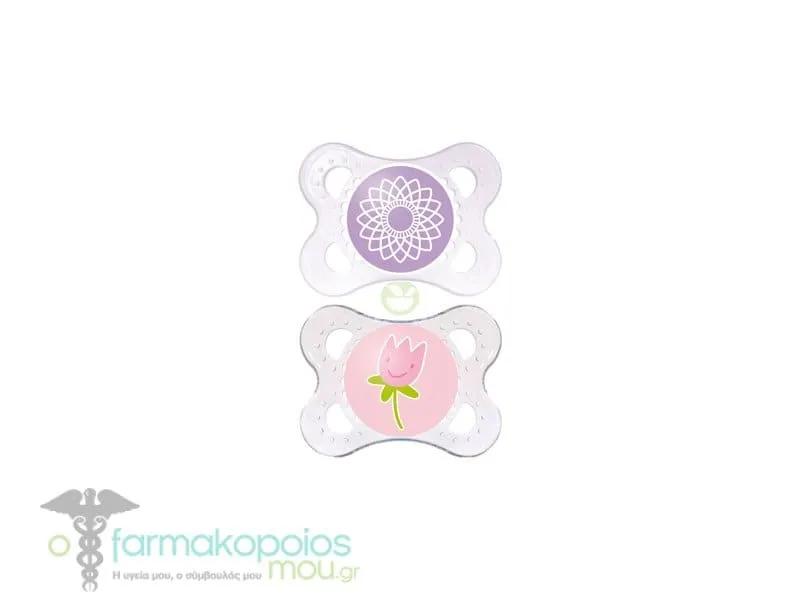 Mam Original Orthodontic Silicone Soother 2-6m (100S), 2pcs - Ρόζ