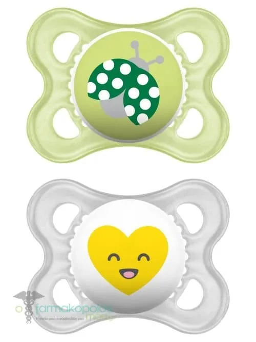 Mam Original Orthodontic Silicone Soother 2-6m (100S), 2pcs - Πρασινο