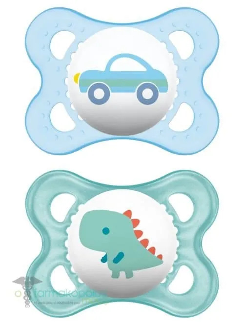 Mam Original Orthodontic Silicone Soother 2-6m (100S), 2pcs - Μπλέ