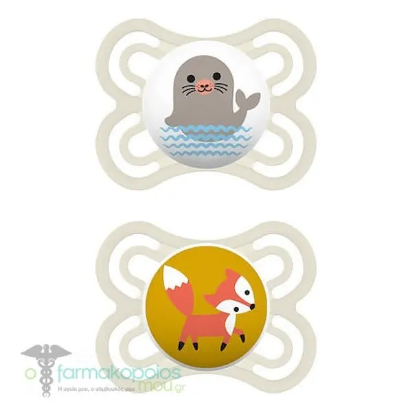 Mam Perfect Orthodontic Silicone Soother 2-6m (131S), 2pcs - 008 Λευκό