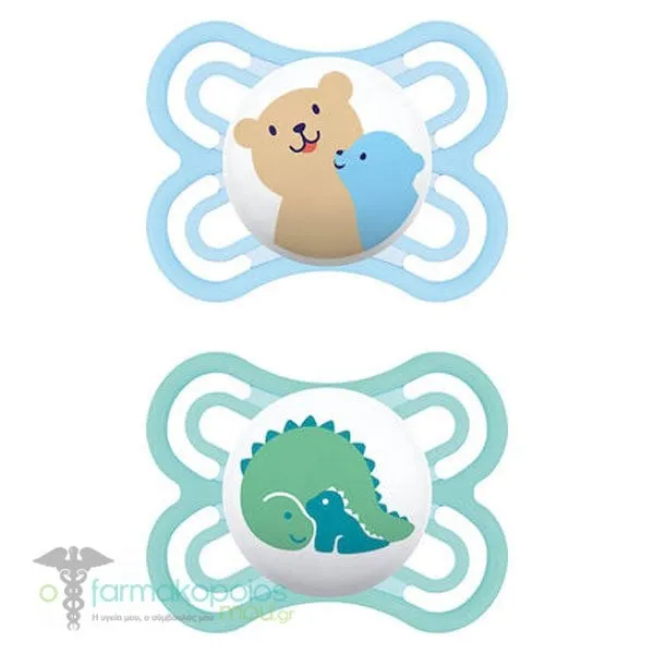 Mam Perfect Orthodontic Silicone Soother 2-6m (131S), 2pcs - Γαλάζιο-Μπλε