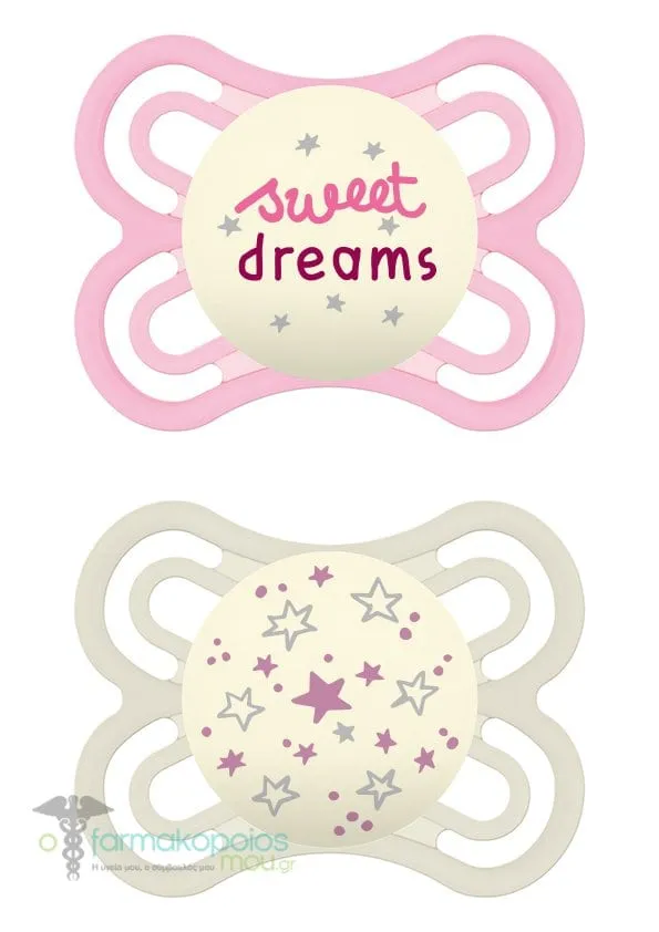 Mam Perfect Night Silicone Soother 2-6m (136S), 2pcs - Ρόζ