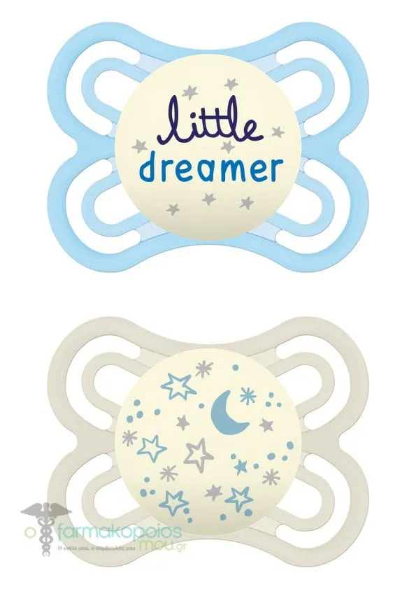 Mam Perfect Night Silicone Soother 2-6m (136S), 2pcs - Μπλέ