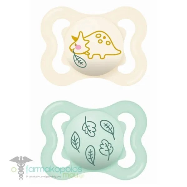 Mam Supreme Silicone Pacifier 2-6m, 2pcs - Άσπρο-Γαλάζιο