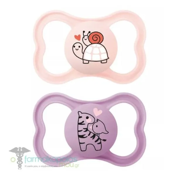 Mam Perfect Silicone Pacifier 6-16m, 2pcs - Ρόζ-Μώβ