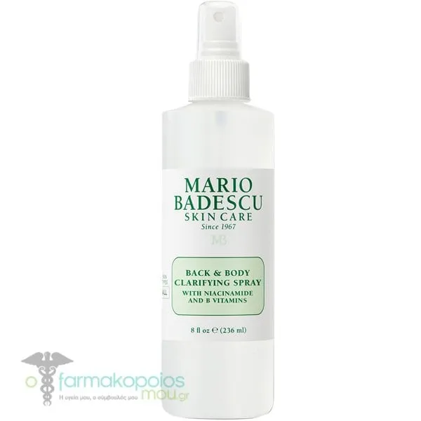 Mario Badescu Back & Body Clarifying Σπρέι Καθαρισμού Πλάτης & Σώματος με Νιασιναμίδη & Βιταμίνες B, 236ml