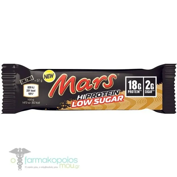 Mars Hi Protein Low Sugar Μπάρα Πρωτεΐνης, 57g