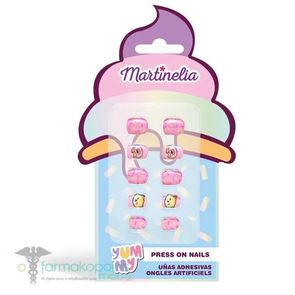Martinelia World Fake Nails Kids Set, 1pc - Μπλέ