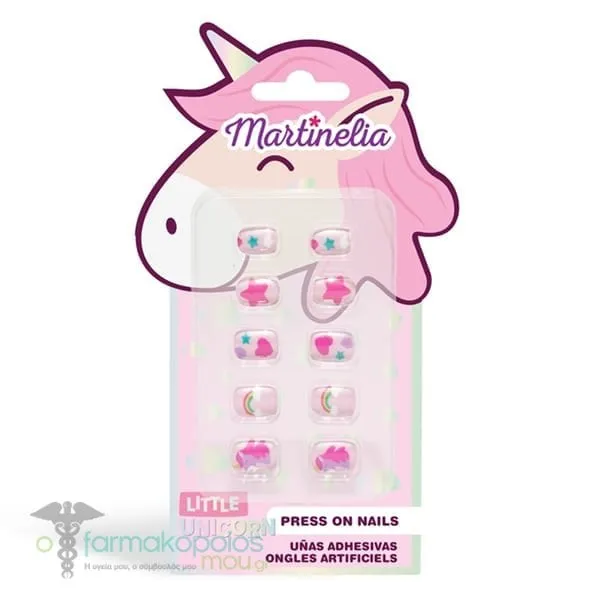 Martinelia World Fake Nails Kids Set, 1pc - Ρόζ