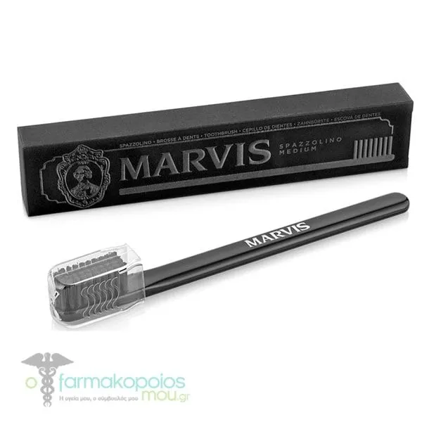 Marvis Black Medium Toothbrush, 1pc - Μαύρο Μαύρο