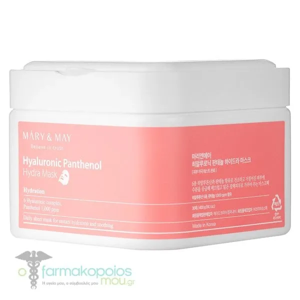 Mary&May Hyaluronic Panthenol Hydra Mask, 30pcs