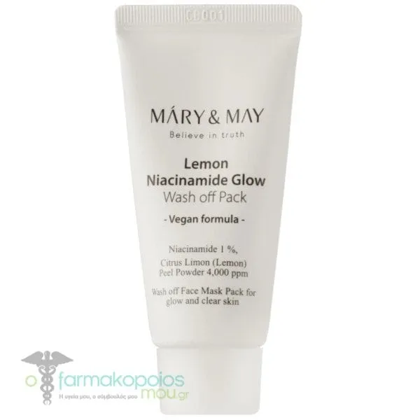 Mary&May Lemon Niacinamide Glow Wash Off Pack Μάσκα Προσώπου για Λάμψη, 30g