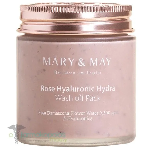 Mary&May Rose Hyaluronic Hydra Wash Off Pack, 125g