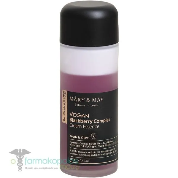Mary&May Vegan Blackberry Complex Cream Essence Προσώπου για Ενυδάτωση & Καταπράυνση, 140ml