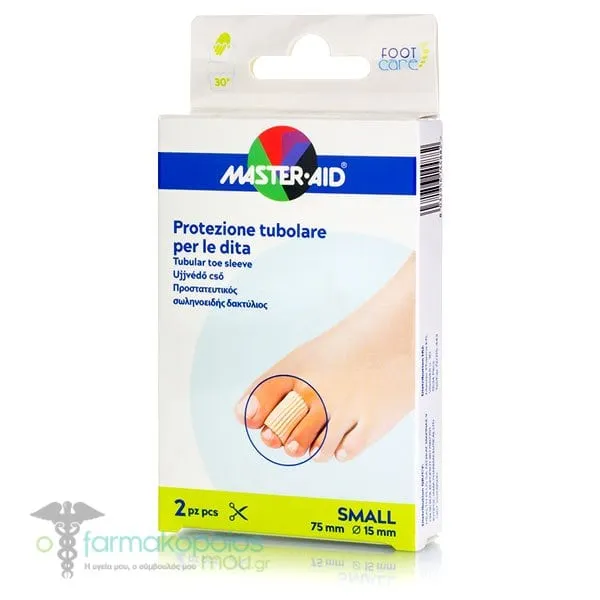 Master-Aid Tubular Toe Sleeve Small (75mm x 15mm), 2pcs
