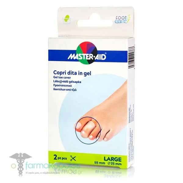 Master-Aid Gel Toe Cover Larhe (55mm x 25mm), 2pcs