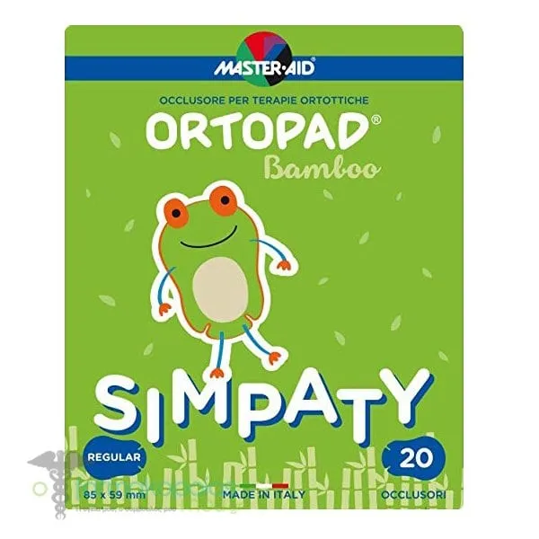 Master-Aid Ortopad Bamboo Simpaty Kids Eye Patches Regular 8.5 x 5.9 cm (4+ years), 20 patches