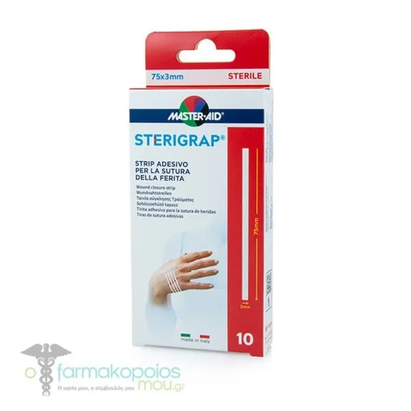 Master-Aid Sterigrap Wound Closure Strip (75x3mm), 10pcs