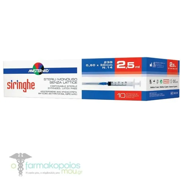 Master-Aid Syringes (23g / 2.5ml) 10pcs
